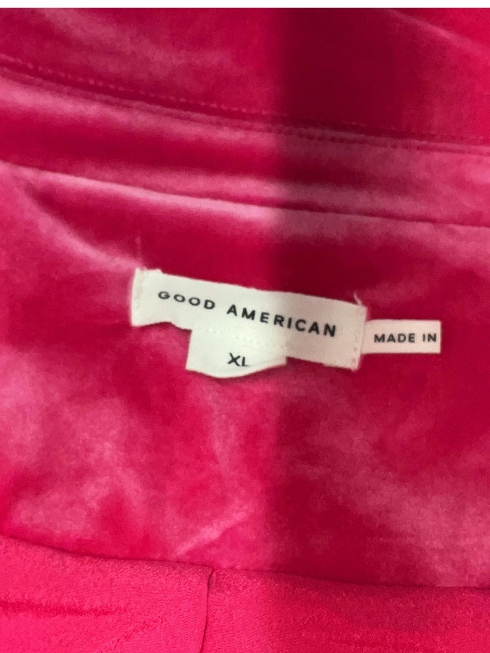 Good American Bright Pink Velvet Double-Breasted Blazer - Picture 5 of 5